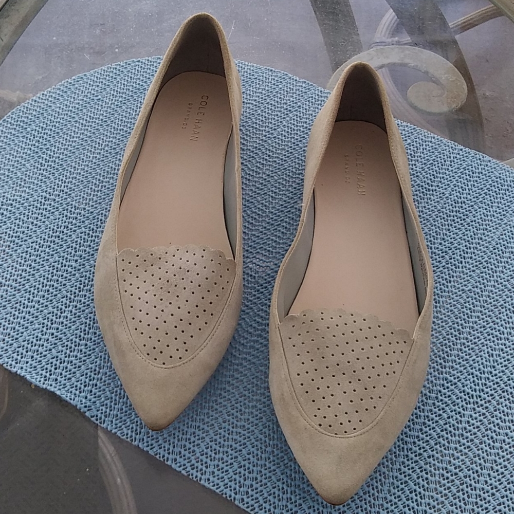 Cole Haan Taupe Suede Loafers